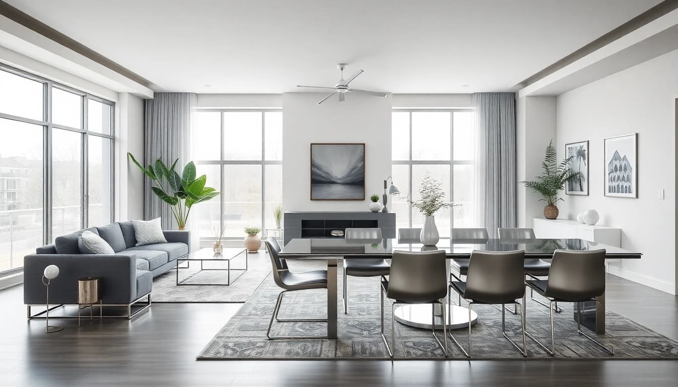 Explore stylish stainless steel furniture in a modern living room setting with sleek design elements.