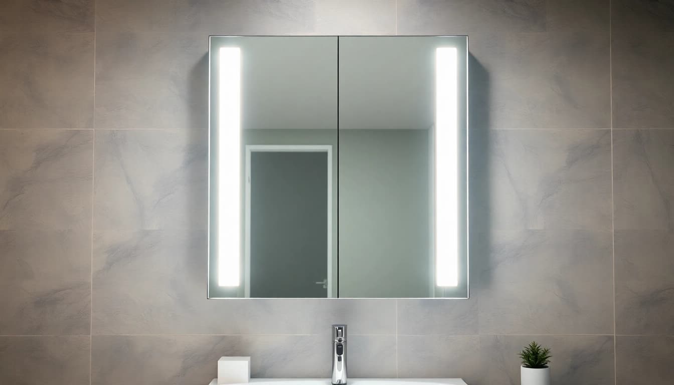 Erleben Sie den eleganten sonni Spiegelschrank mit LED-Beleuchtung im modernen Bad-Design.