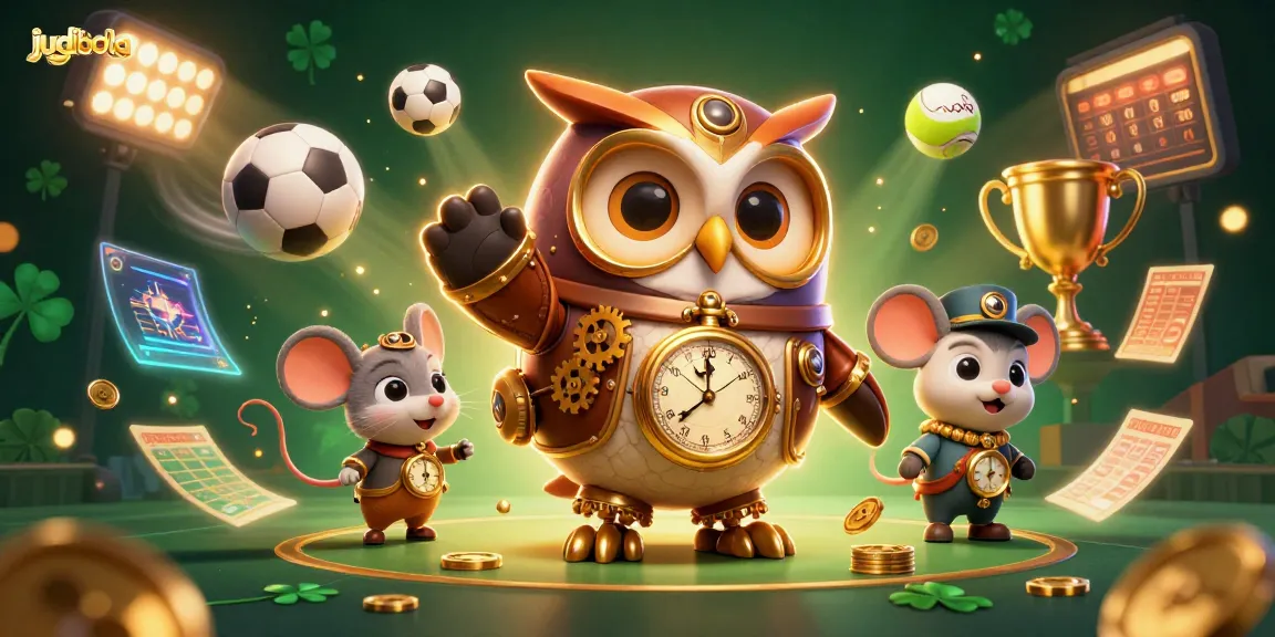 Experience judi bola betting with dynamic sports elements and engaging 3D casino illustration.