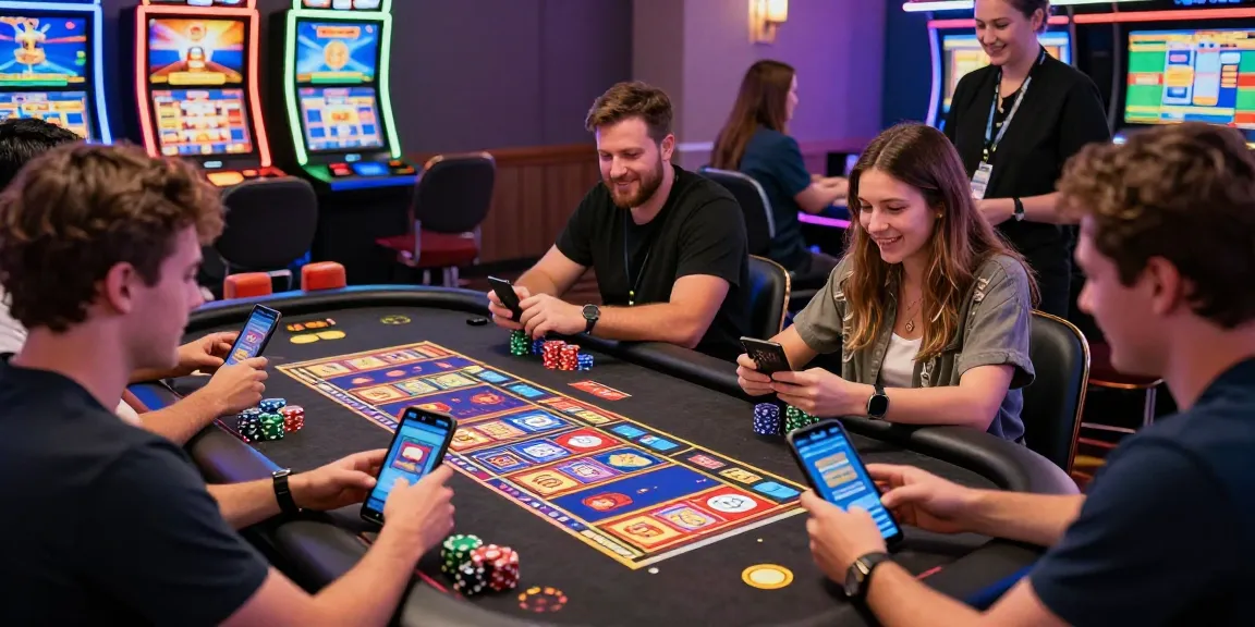 Players enjoying online games at casinos that accept credit cards with vibrant graphics and engaging interactions.