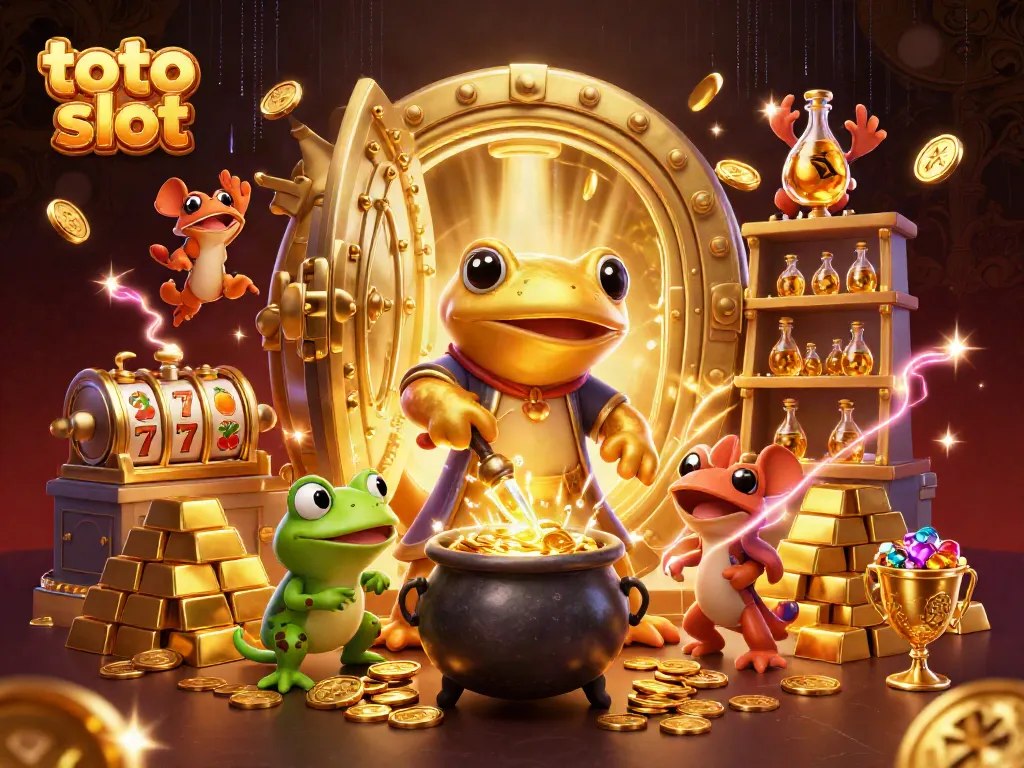 Experience thrilling jackpot action in the vibrant toto slot illustration featuring magical elements.