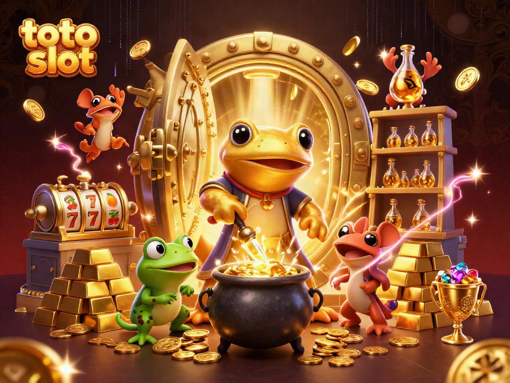 Experience thrilling jackpot action in the vibrant toto slot illustration featuring magical elements.