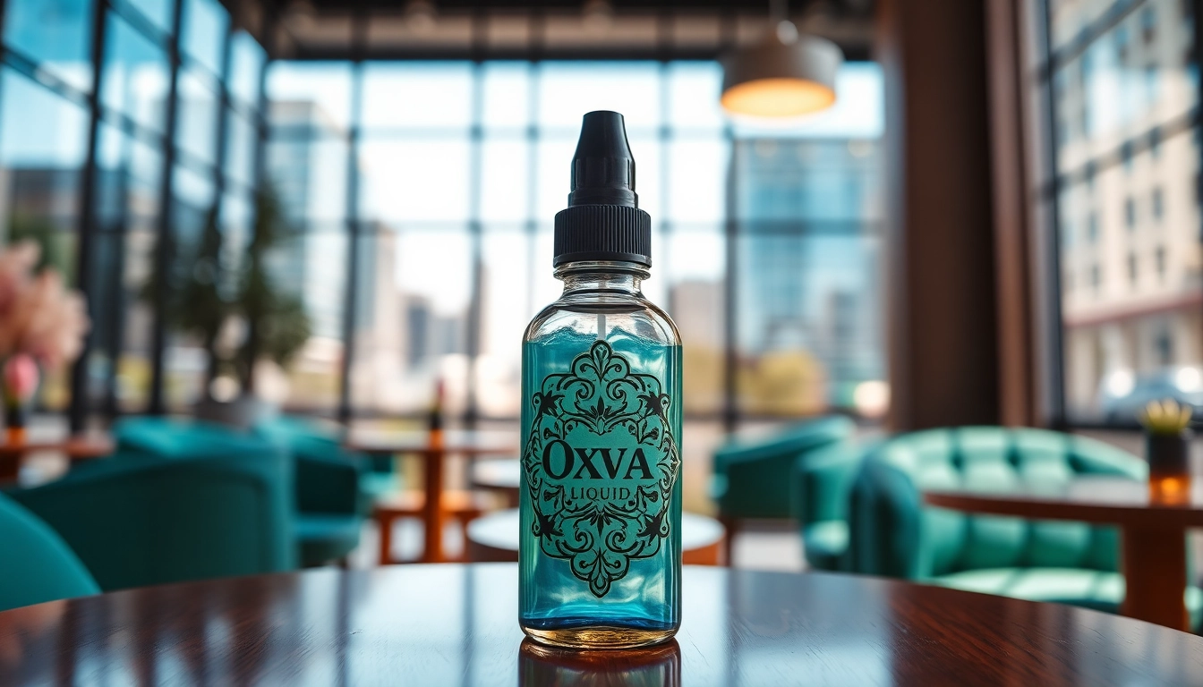Oxva Liquid in an elegant vaping setup, showcasing its vibrant bottle and fresh design.