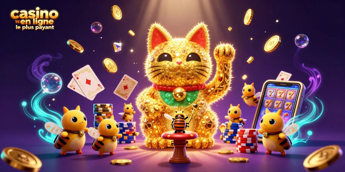 Attirez votre attention avec le casino en ligne le plus payant et son chat chanceux en 3D.