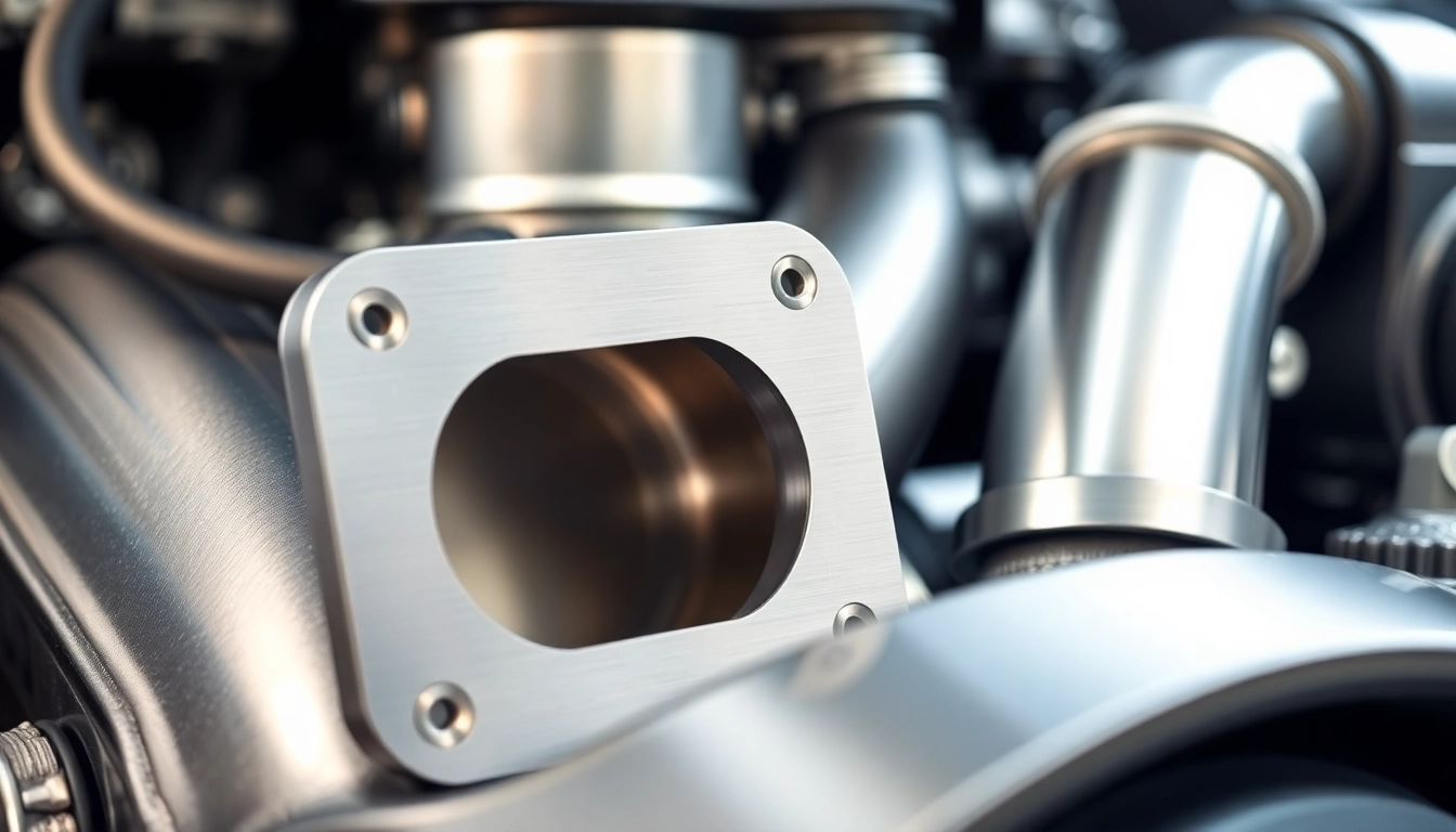 View of B58 Intake Block-Off Plate showcasing its precision features and metallic finish.