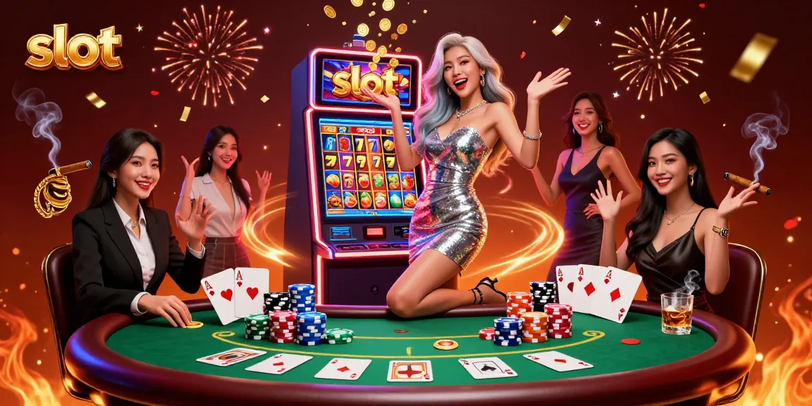 Pulverize slots with excitement as a gorgeous Asian woman celebrates a jackpot at a stunning casino