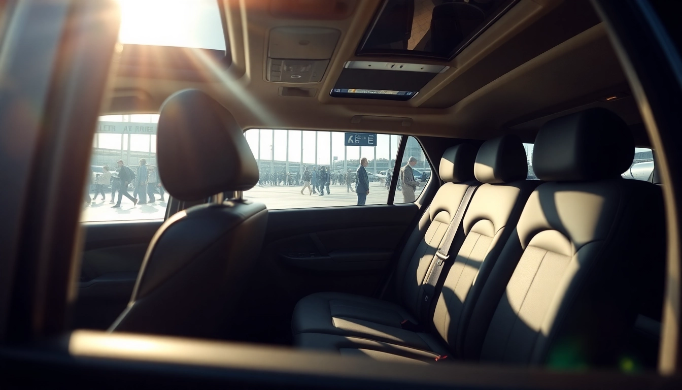 Private Airport Transfers vehicle ready at the terminal, highlighting luxury travel comfort.