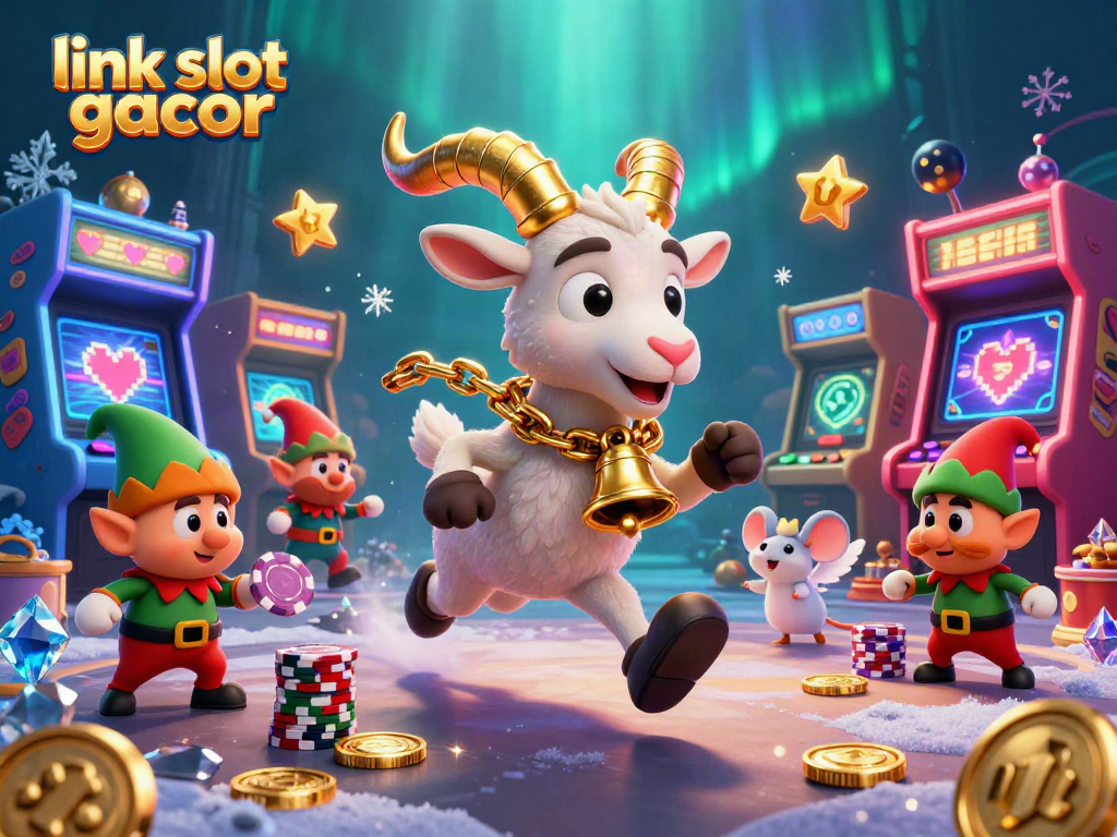 Experience link slot gacor in a spooky, festive casino scene with Krampus and elf gremlins.