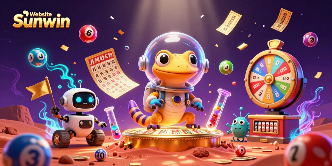 Win effortlessly at Website Sunwin with vibrant lottery balls and dynamic gaming elements.