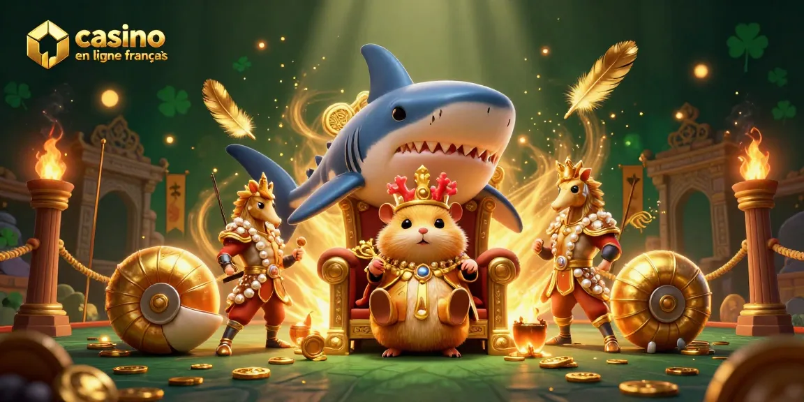 Plongez dans l'univers du casino en ligne français avec des personnages colorés dans un décor spectaculaire.