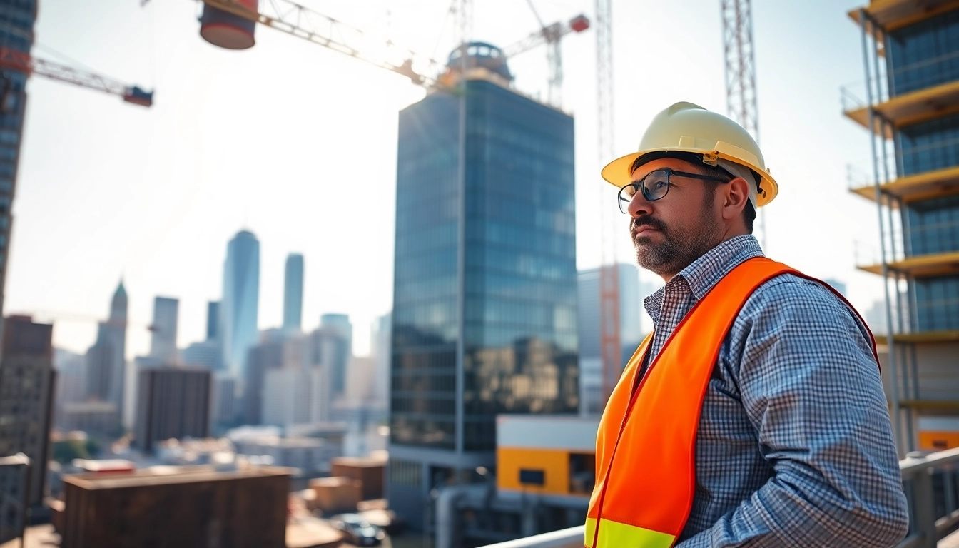 Manhattan General Contractor managing a busy construction site in vibrant New York City.