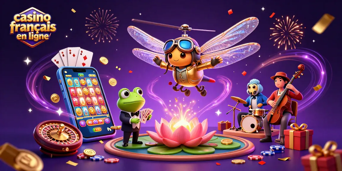 Jouez au casino français en ligne avec un croupier grenouille et des musiciens!