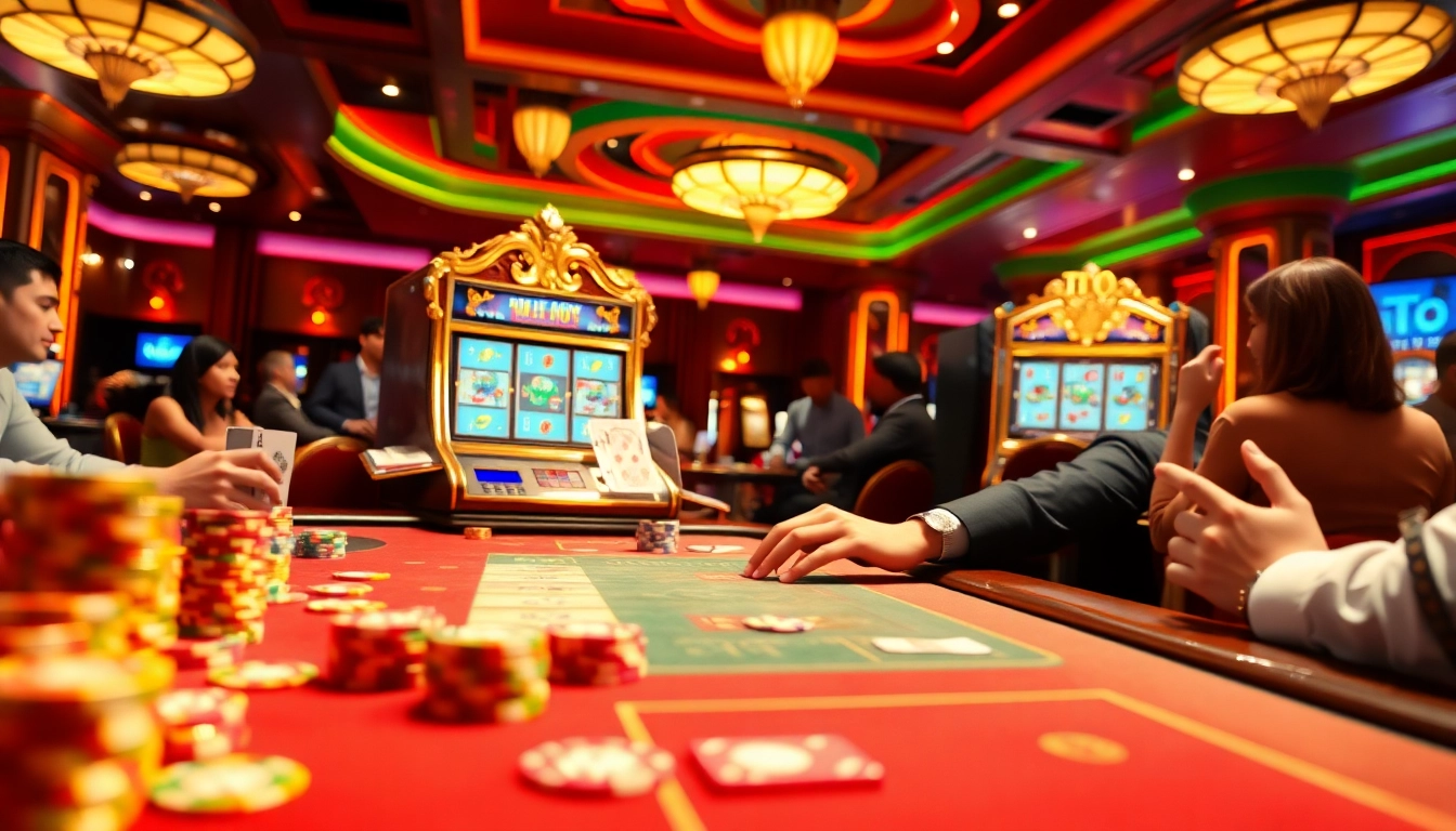 Mainkan toto slot di meja kasino yang mewah dengan dealer profesional dan suasana meriah.