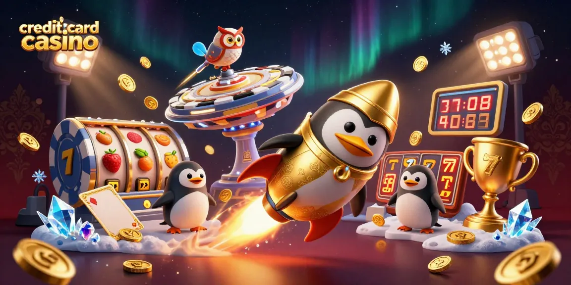 Explore engaging gaming in a vibrant credit card casino with dynamic characters and immersive scenes.