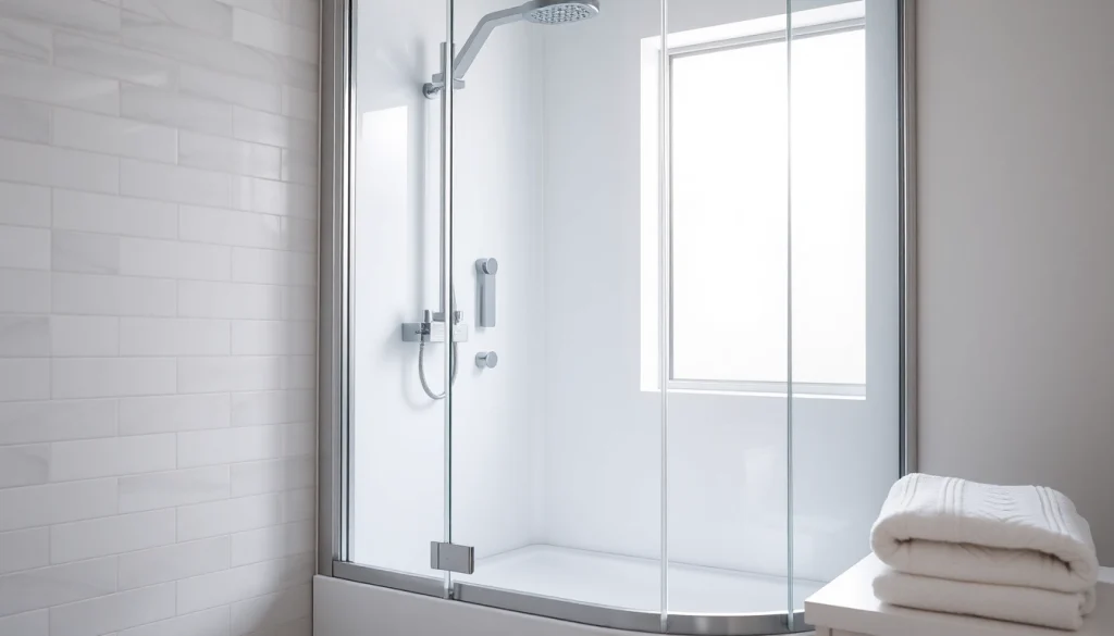 Erfreuen Sie sich an der eleganten sonni Duschkabine im modernen Badezimmer mit stilvollem Design.