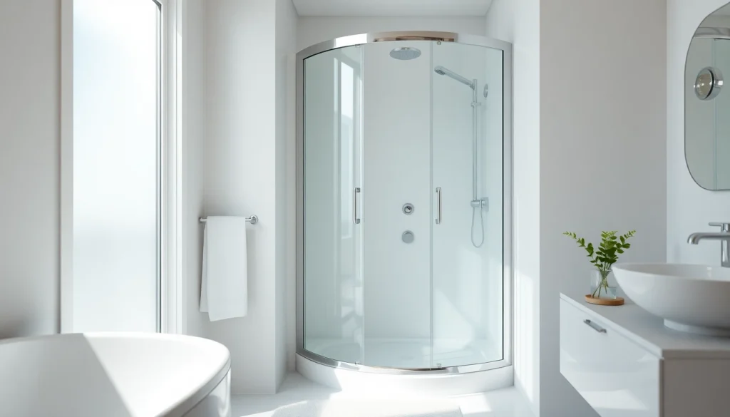 Erleben Sie die elegante sonni Duschkabine, die in einem modernen Badezimmer präsentiert wird.