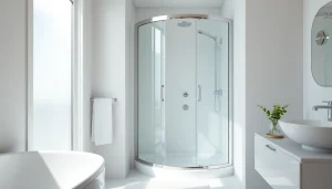 Erleben Sie die elegante sonni Duschkabine, die in einem modernen Badezimmer präsentiert wird.