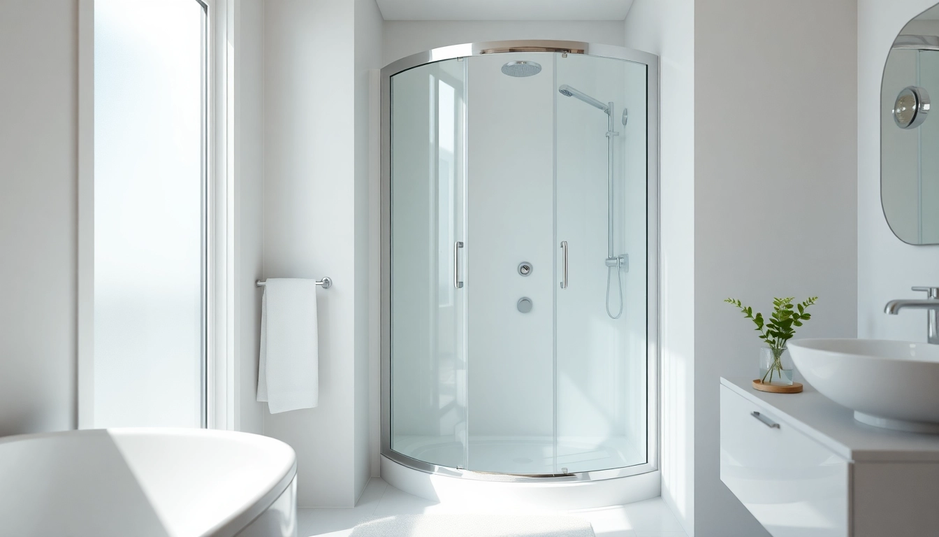 Erleben Sie die elegante sonni Duschkabine, die in einem modernen Badezimmer präsentiert wird.