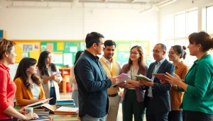 Educators collaborating in a vibrant classroom for impactful Education experiences.