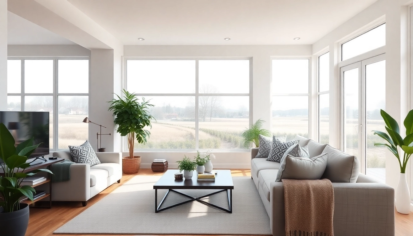 Real Estate living room interior showcasing modern design and inviting atmosphere.