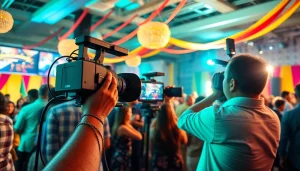 Capturing dynamic moments with event videography services during a lively celebration.