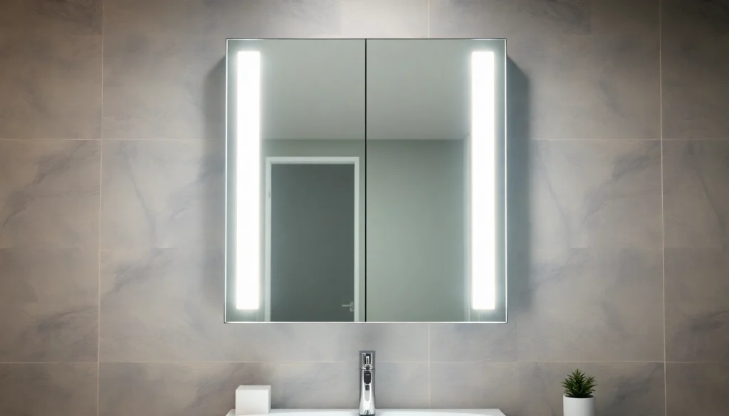 Erleben Sie den eleganten sonni Spiegelschrank mit LED-Beleuchtung im modernen Bad-Design.