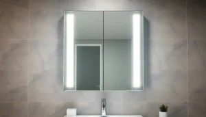 Erleben Sie den eleganten sonni Spiegelschrank mit LED-Beleuchtung im modernen Bad-Design.