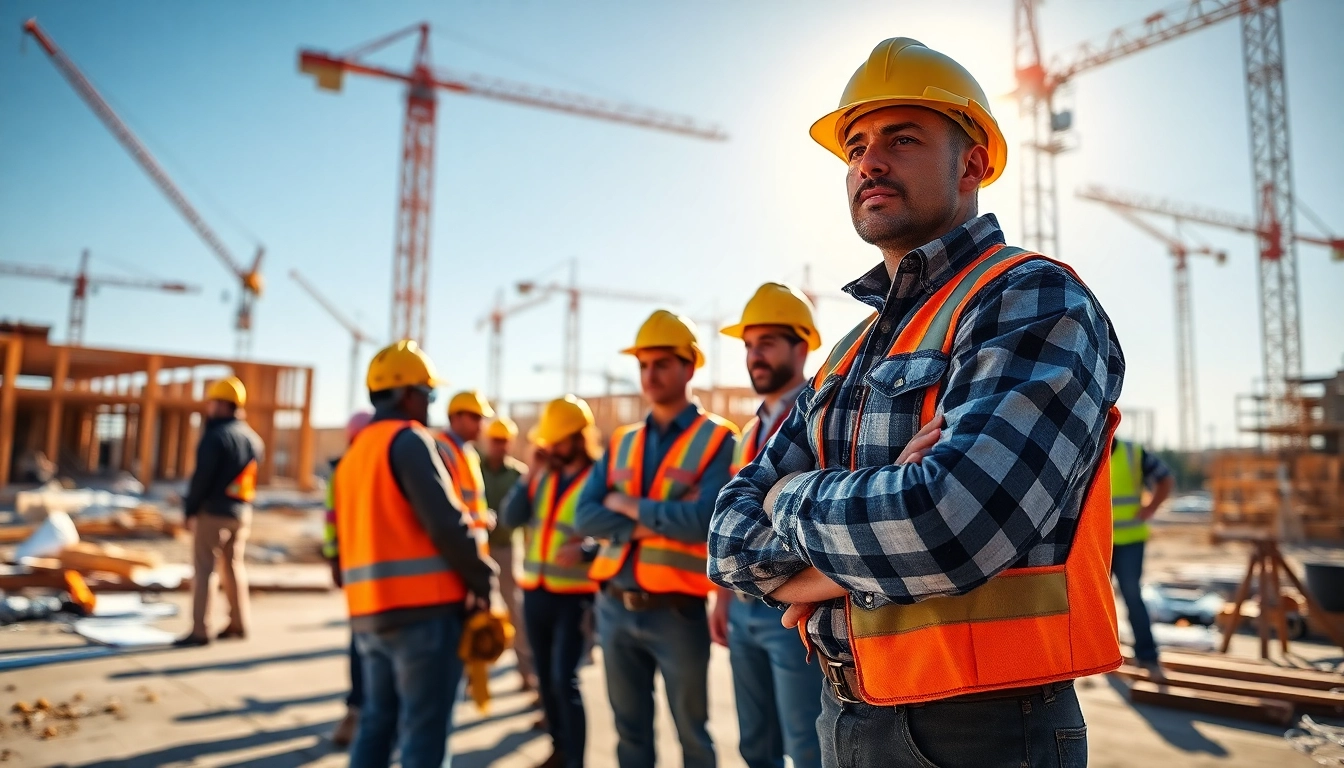 New Jersey General Contractor supervising a construction team on a busy site, ensuring quality and safety.