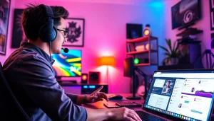 오징어티비의 인기 스트리머가 실시간으로 관객과 소통하는 모습