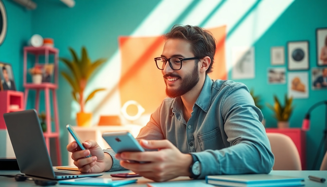 Engaging scene showcasing paid links for Instagram creators in a creative studio workspace.