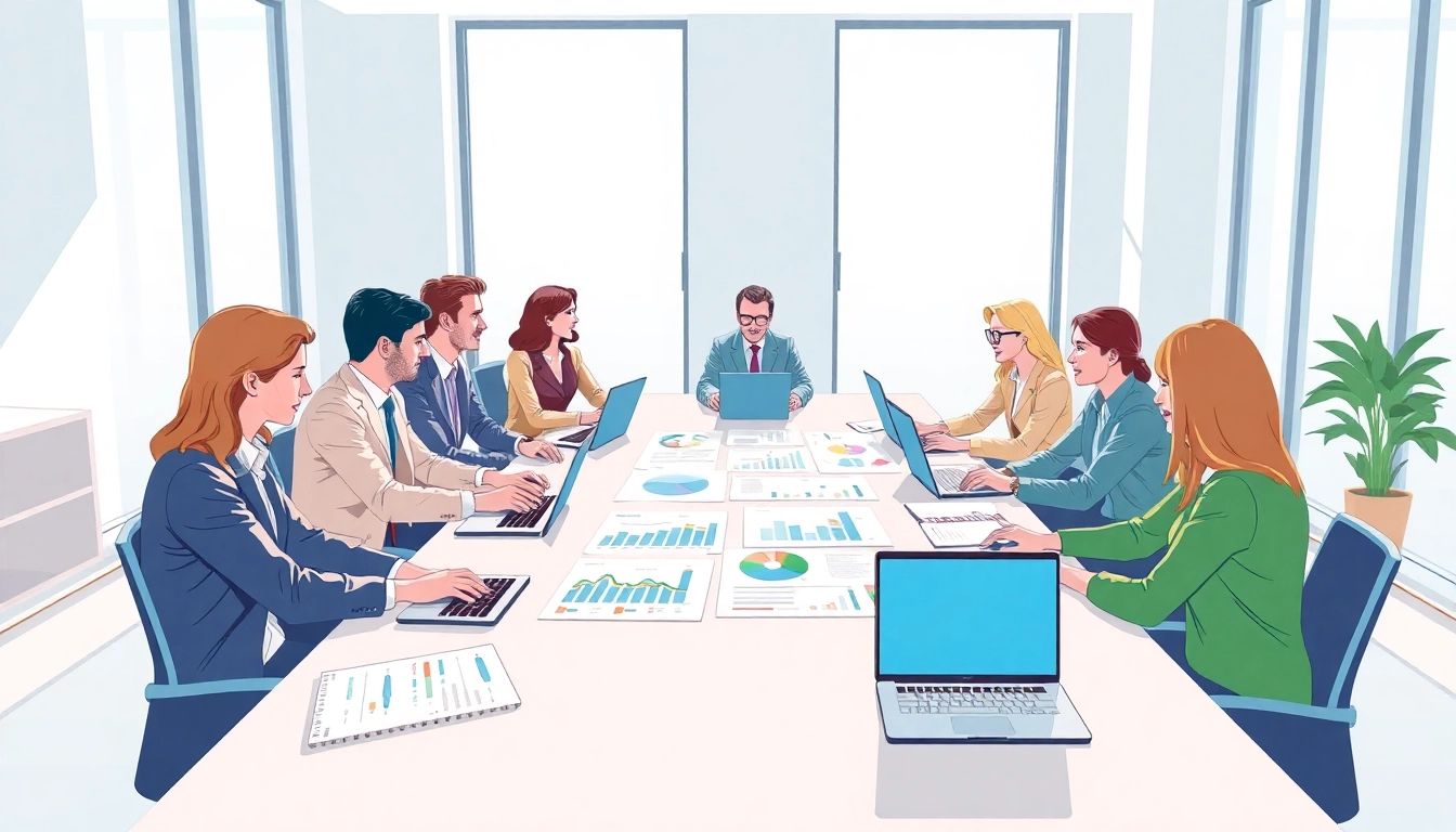 Engaged team discussing Acquisition Planning strategies in a modern office setting.