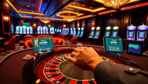 Experience the excitement of the Link F8BET platform with our luxurious casino setup.