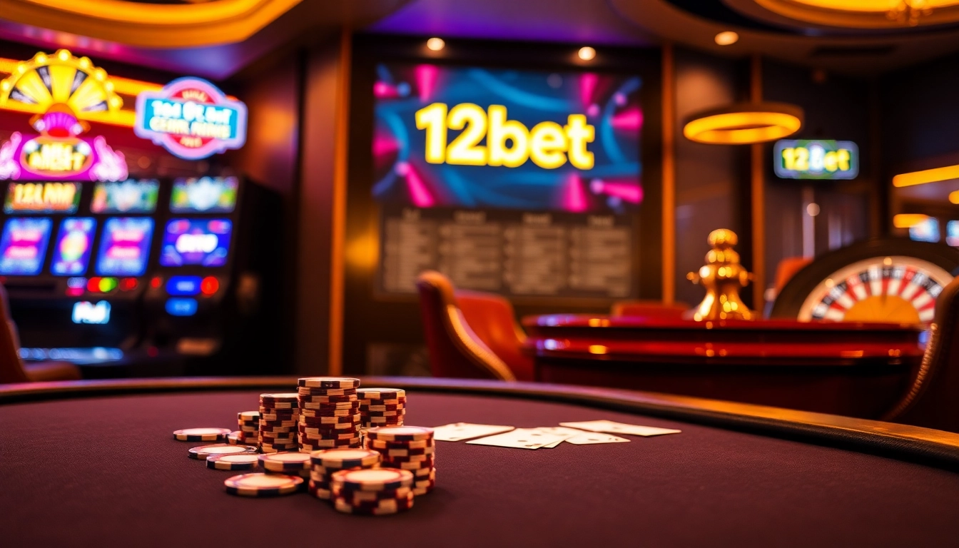 Experience thrilling gameplay at 12bet with vibrant casino tables and vibrant slots.