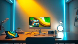 Discover innovative image editing features with Nano Banana Pro in a high-tech workspace.