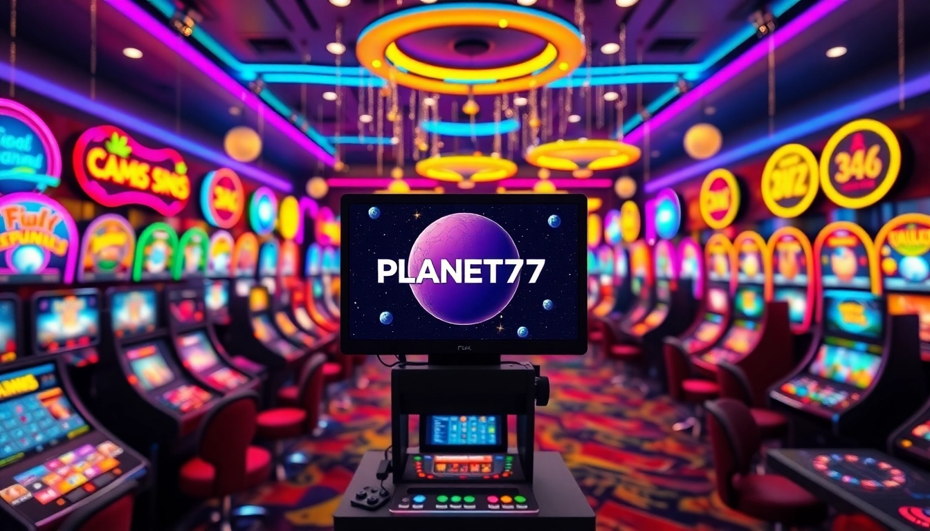 Bermain PLANET77 game dengan antarmuka interaktif yang menarik dan permainan kasino berwarna-warni.
