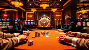 High-stakes poker gaming action at 789 BET casino with stylish ambiance and vibrant energy.