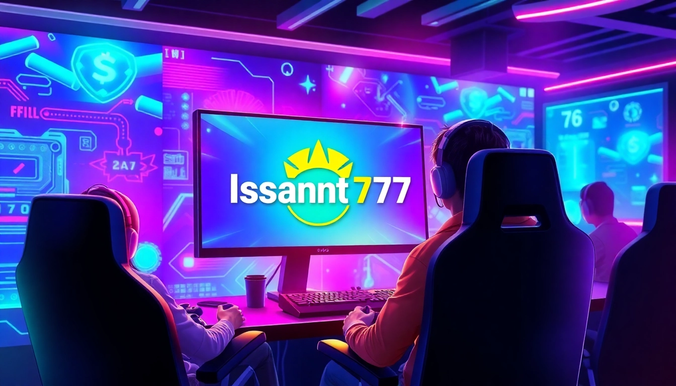 Menampilkan Istana777 Situs dalam lingkungan permainan online yang futuristik dan menarik.