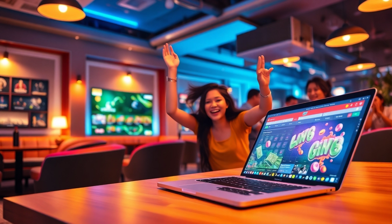 Hello88 online gaming platform interface with vibrant visuals and engaged users.