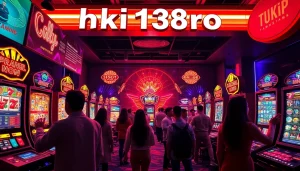 Engaged players at hoki138 pro enjoying vibrant online slot games in a digital gaming environment.