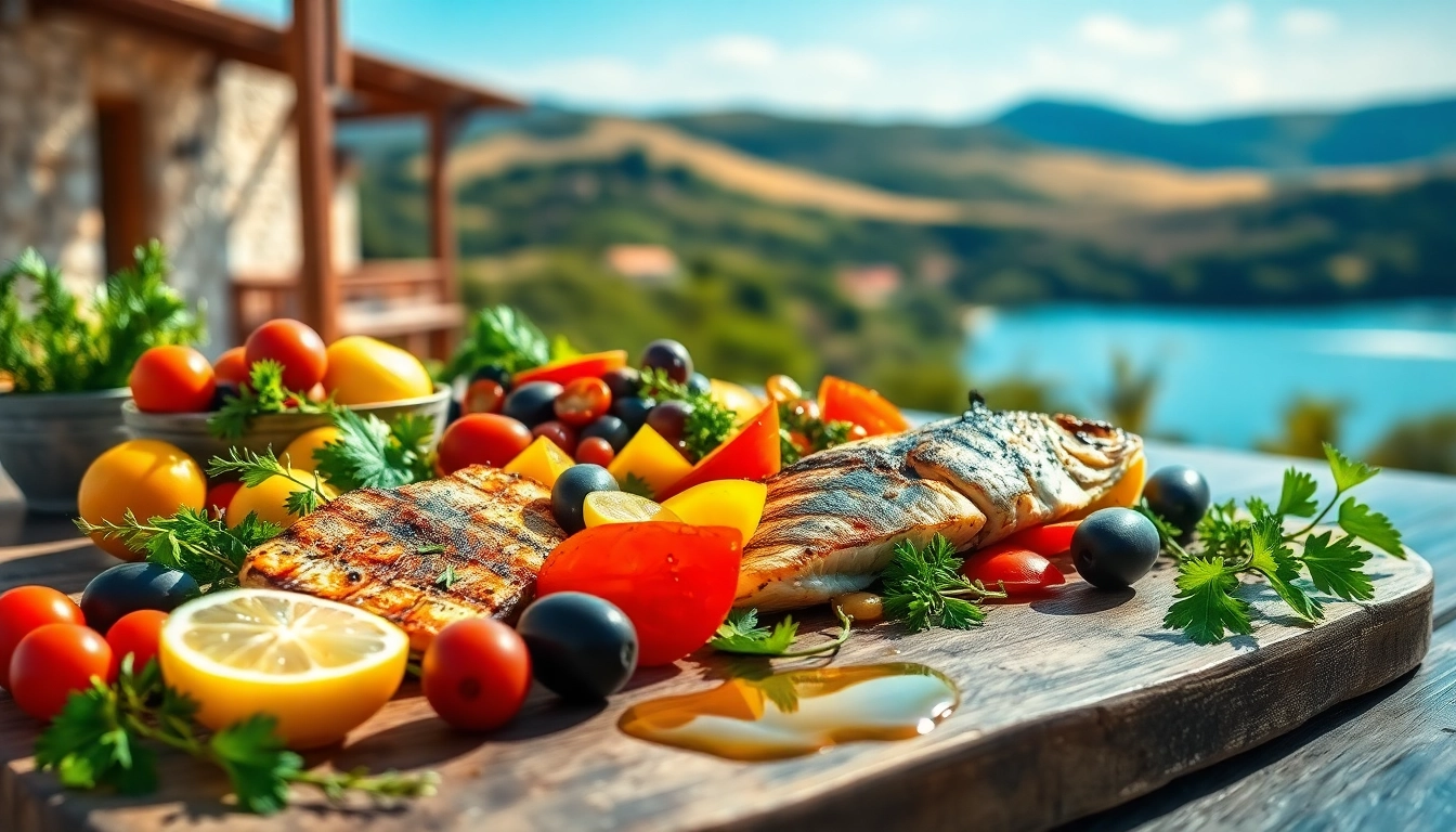 Delicious representation of the Mediterranean diet featuring fresh ingredients and vibrant colors.