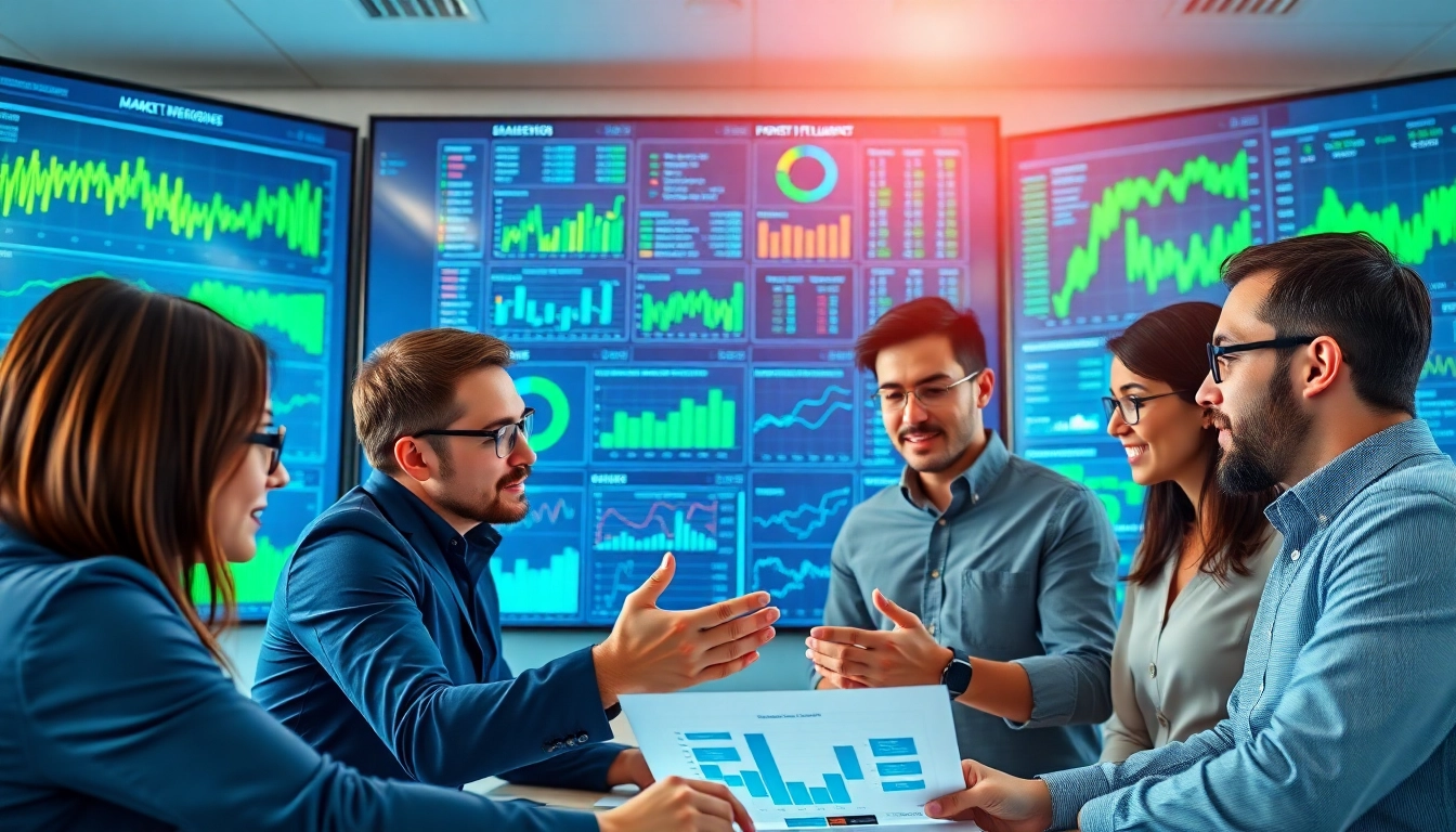 Analyze competitive intelligence through a collaborative team session with data visuals.