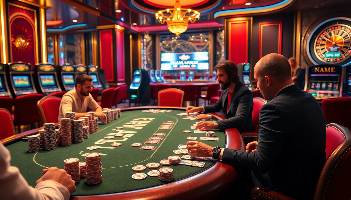 Experience the excitement of gaming at RR88 link with high-stakes poker and vibrant casino ambiance.