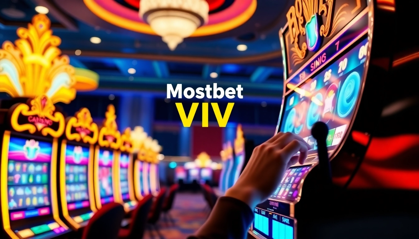 Mostbet VIP aksiyalar təqdimatını göstərən kazino atmosferində oyunçu fəaliyyəti.
