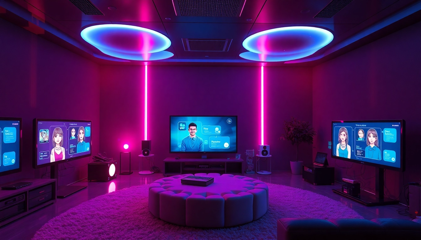 Engaging scene of an NSFW AI chat platform showcasing interactive technology.