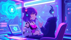 Engaging scene showcasing NSFW character AI interactions in a vibrant digital environment.