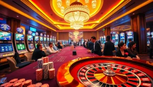 Betting excitement at sbobet with colorful chips and high-end casino tables