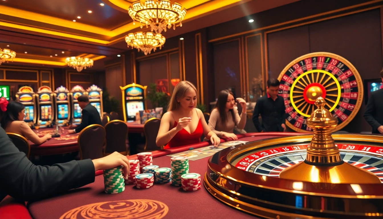 Experience thrilling gambling action at U 888 with vibrant casino tables and engaging players.