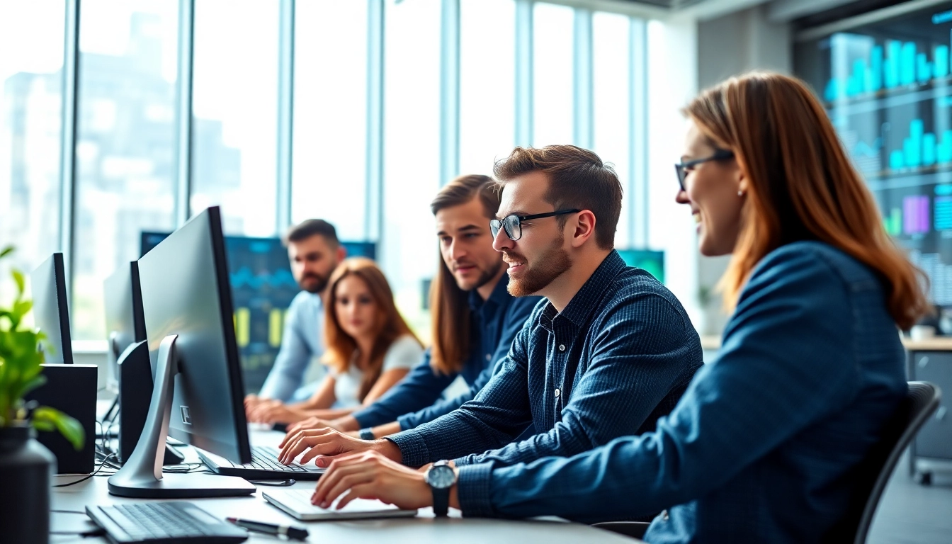 IT Managed Service Provider Clearwater FL team collaborating in a modern office setting