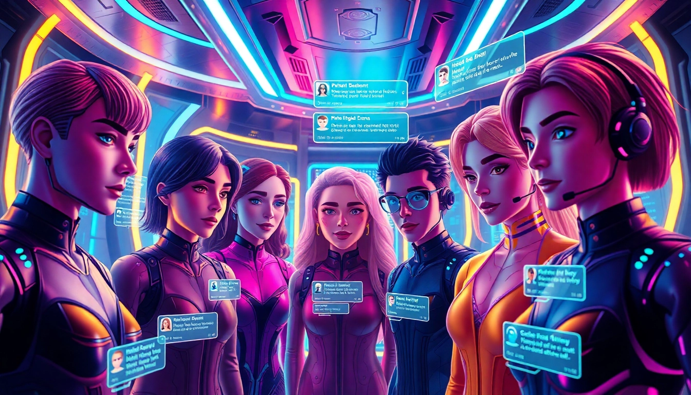 Explore engaging AI character interactions with character ai nsfw avatars in a vibrant digital environment.