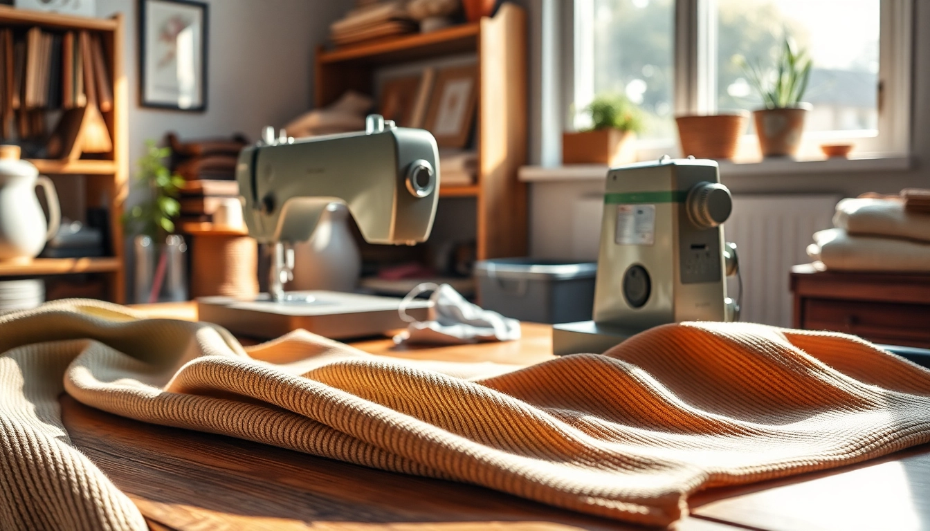 Verken ribcord stoffen in een sfeervolle naaiatelier vol kleur en textuur.